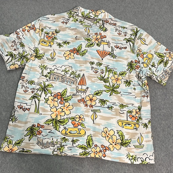 Vintage Y2K Hawaiian Shirt Medium Button Coconutgirl Summer Coastal Casual Beach - Picture 6 of 9
